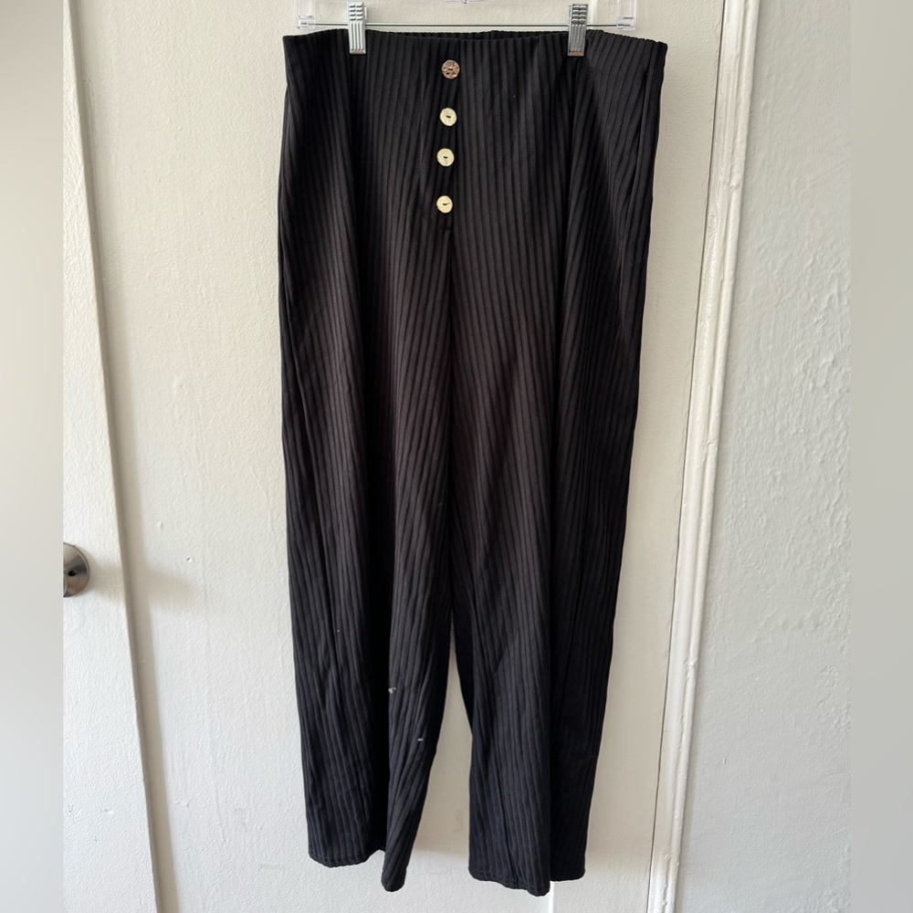Cropped Wide-Leg Stretch Pants
